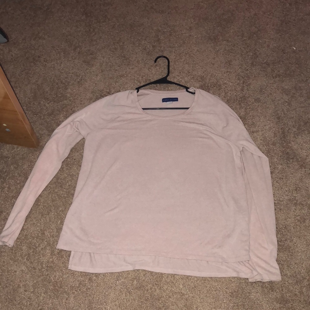 Soft pillowy pastel pink long sleeved shirt